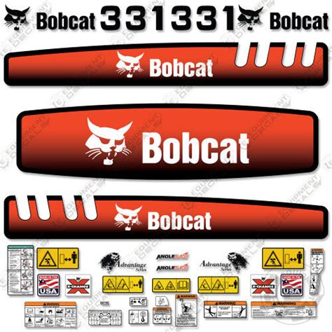 bobcat mini excavator 331 7120681 sticker|Fits Bobcat 331 Decal Kit Mini Excavator Decals Replacement Kit .